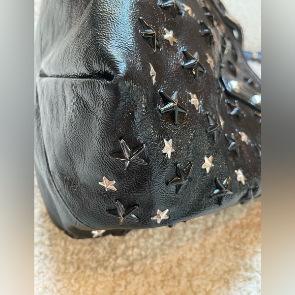 Jimmy Choo Black Star Studded Sophia Shoulder Bag with Studded Strap - Picture 6 of 16